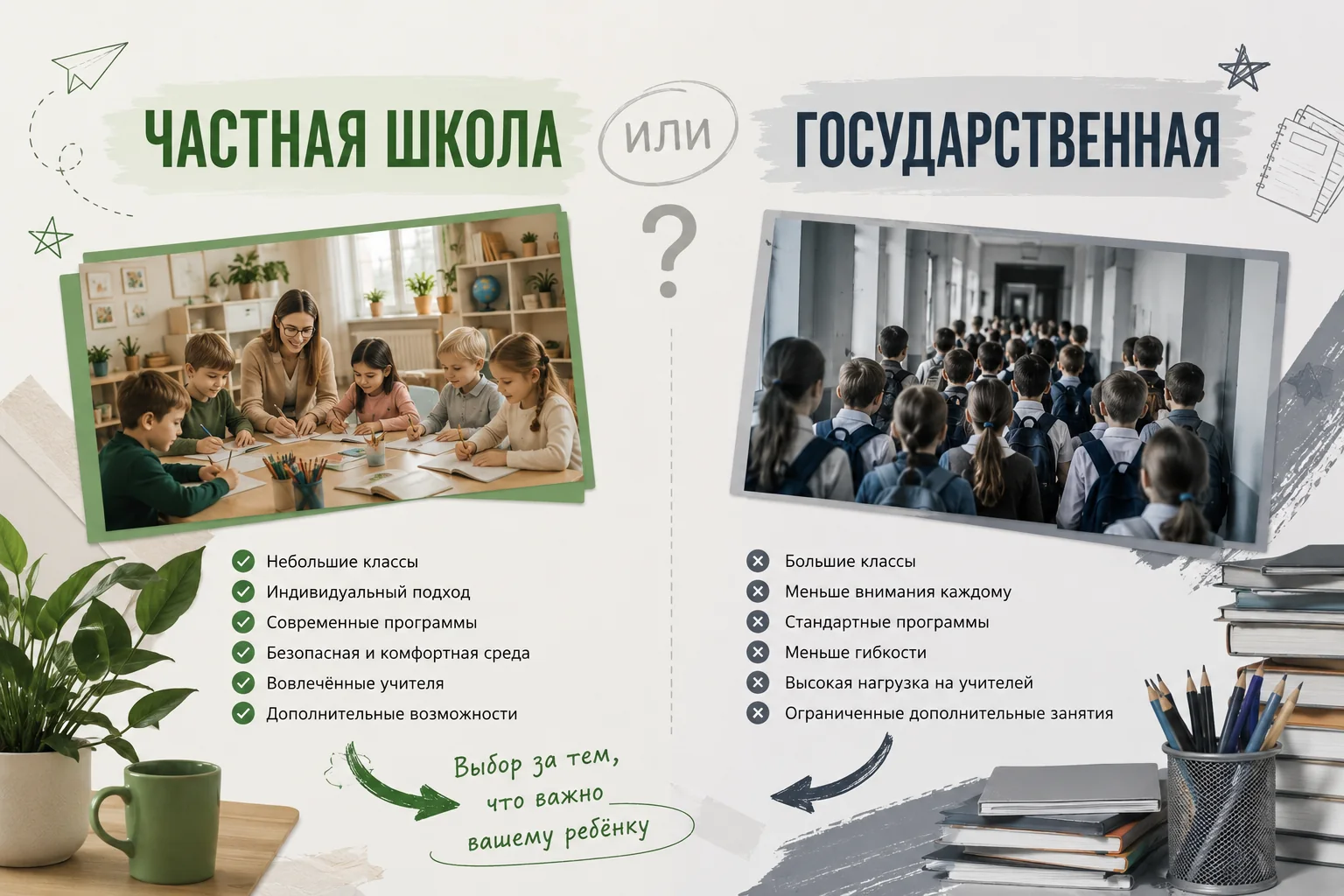 Частная или государственная школа: сравнение для родителей